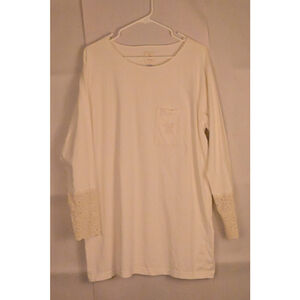 Women's Victoria's Secret Country Ivory Lace Long Sleeve Tee L